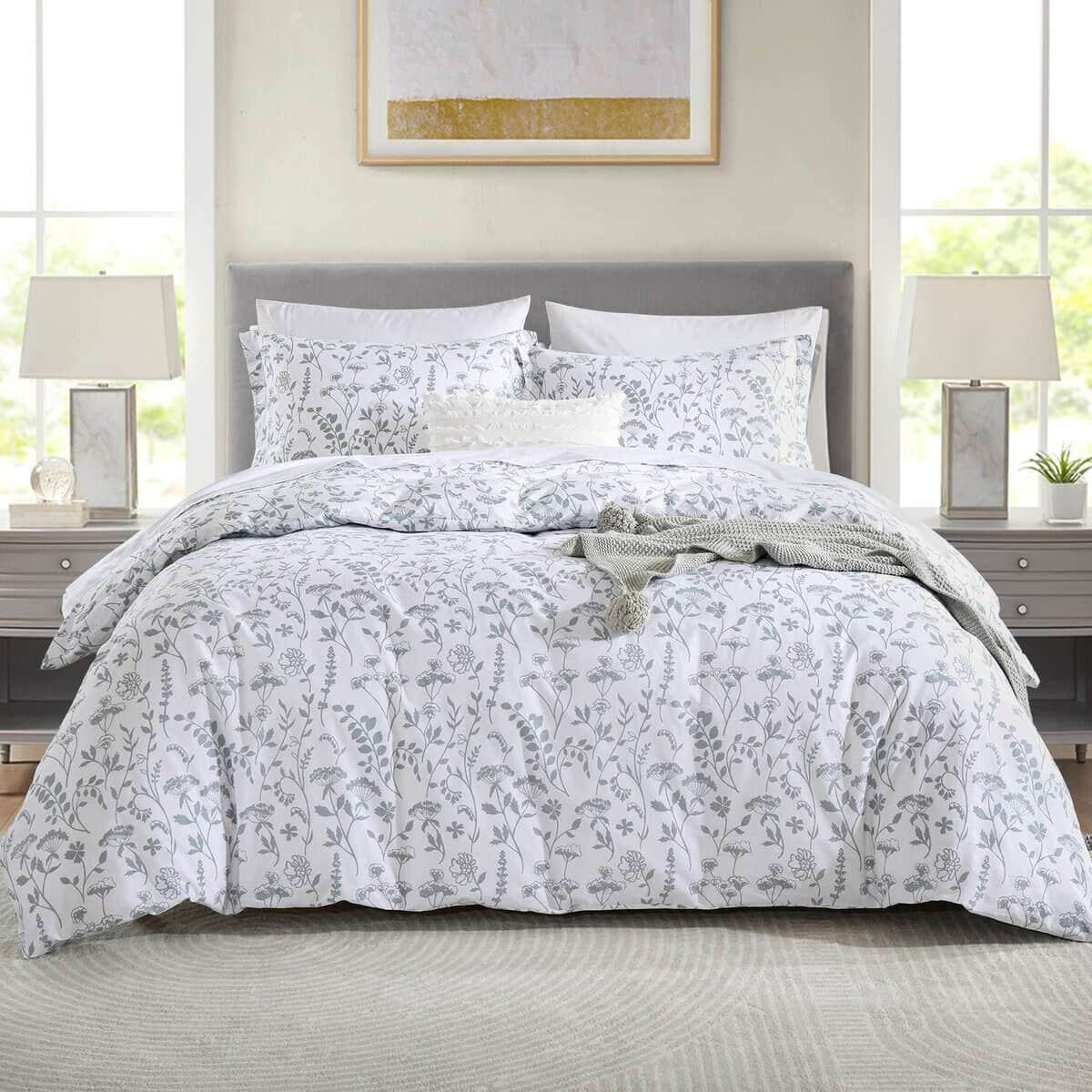 CozyQQ Cotton Duvet Cover Queen - Juego de Cubierta de