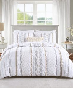 Funda de Edredón de Algodón CozyDH Tamaño -Beige Boho (Sin E