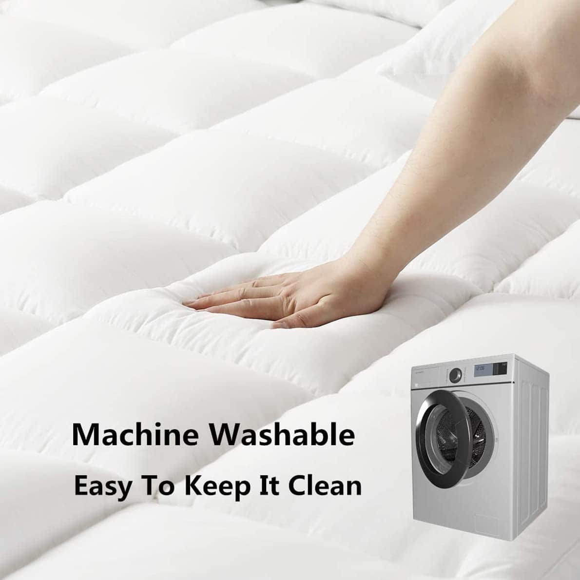 DROVAN Mattress Topper Queen Size - Cubierta de colchón - Imagen 5