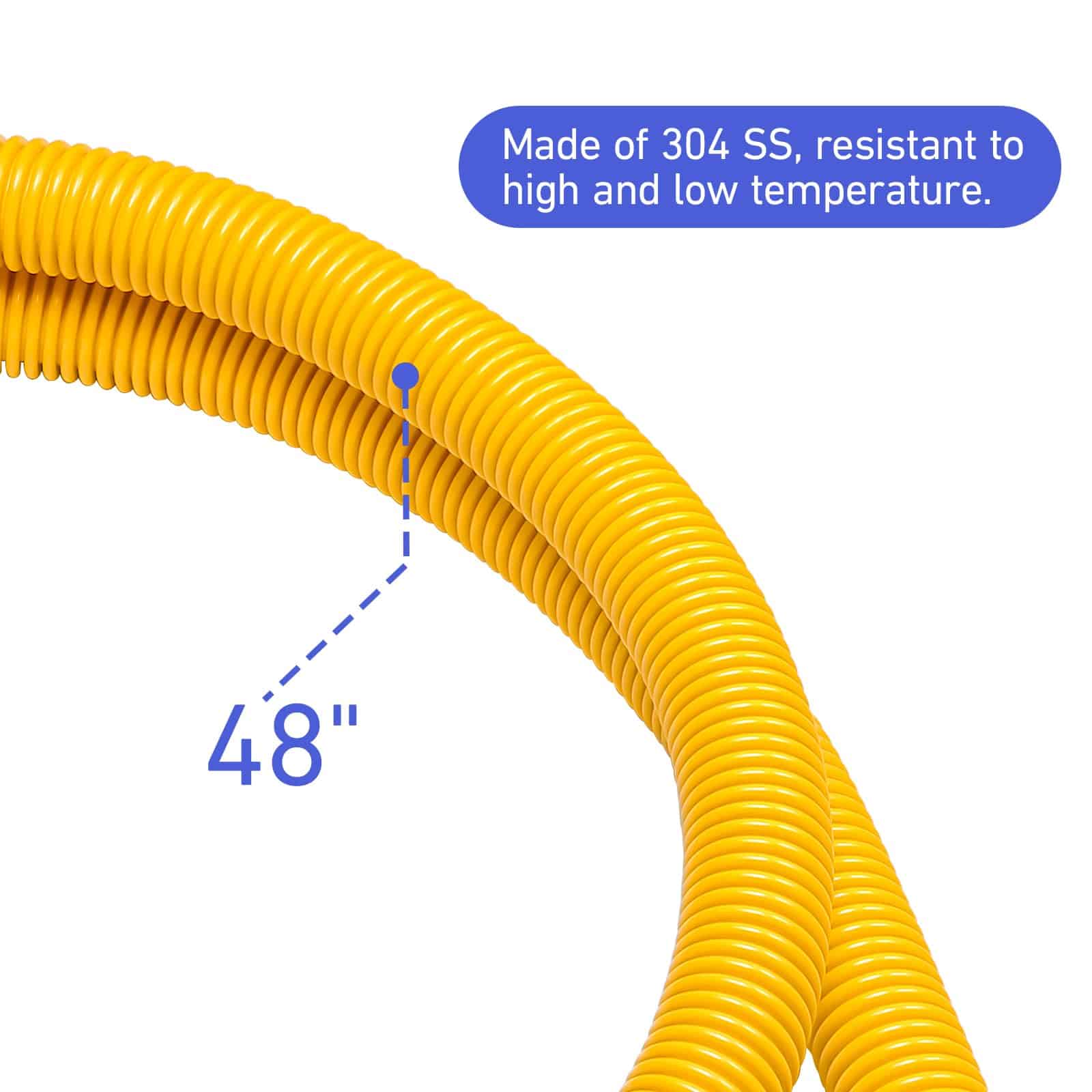 Kit de línea de gas flexible Solimeta de 48" para secadora, - Imagen 4