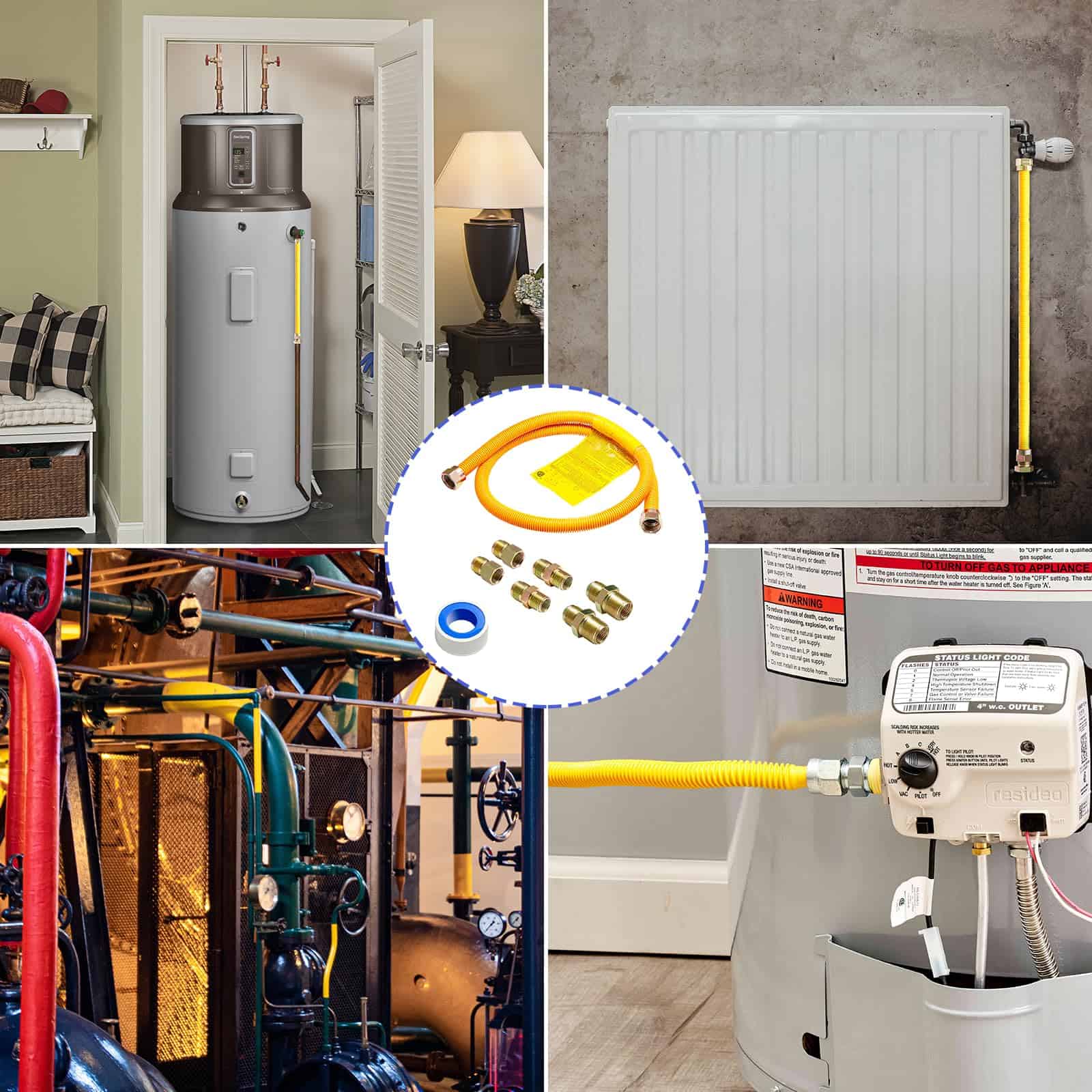 Kit de línea de gas flexible Solimeta de 48" para secadora, - Imagen 8