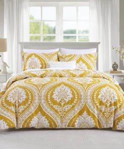 CozyDH Funda de Edredón de Algodón Tamaño -Amarillo