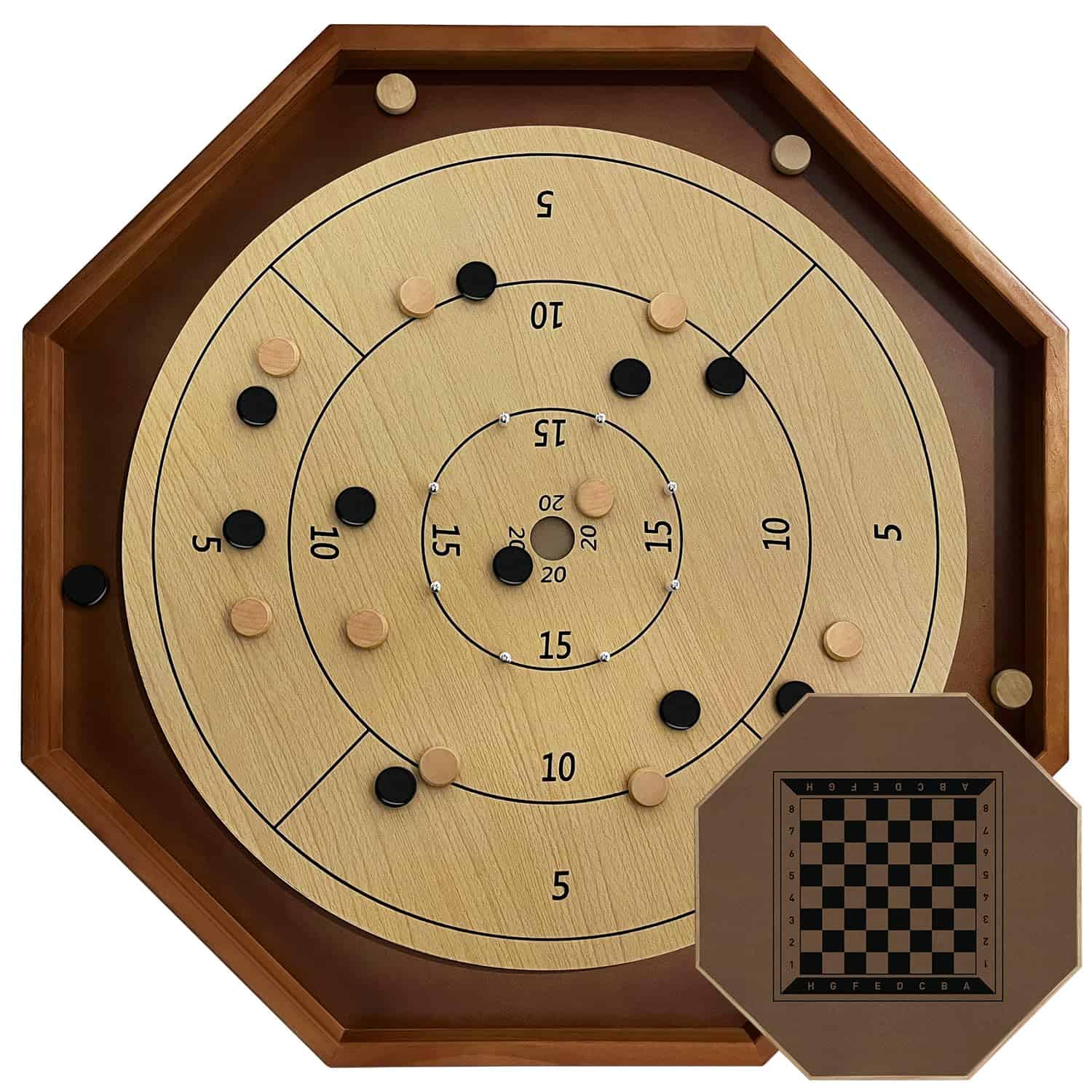 Tablero de Juego de Crokinole de Torneo de 30 Pulgadas, 2