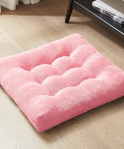 Cojín de Meditación Cuadrado Grande en Color Rosa, Cojín de