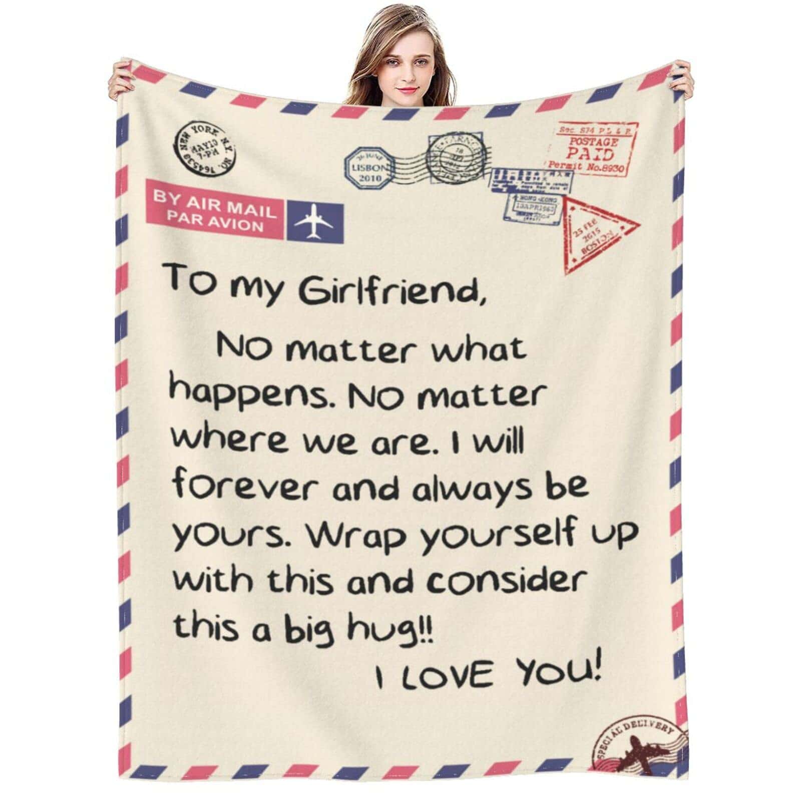 Manta de regalo para mi novia Manta de felpa romántica para