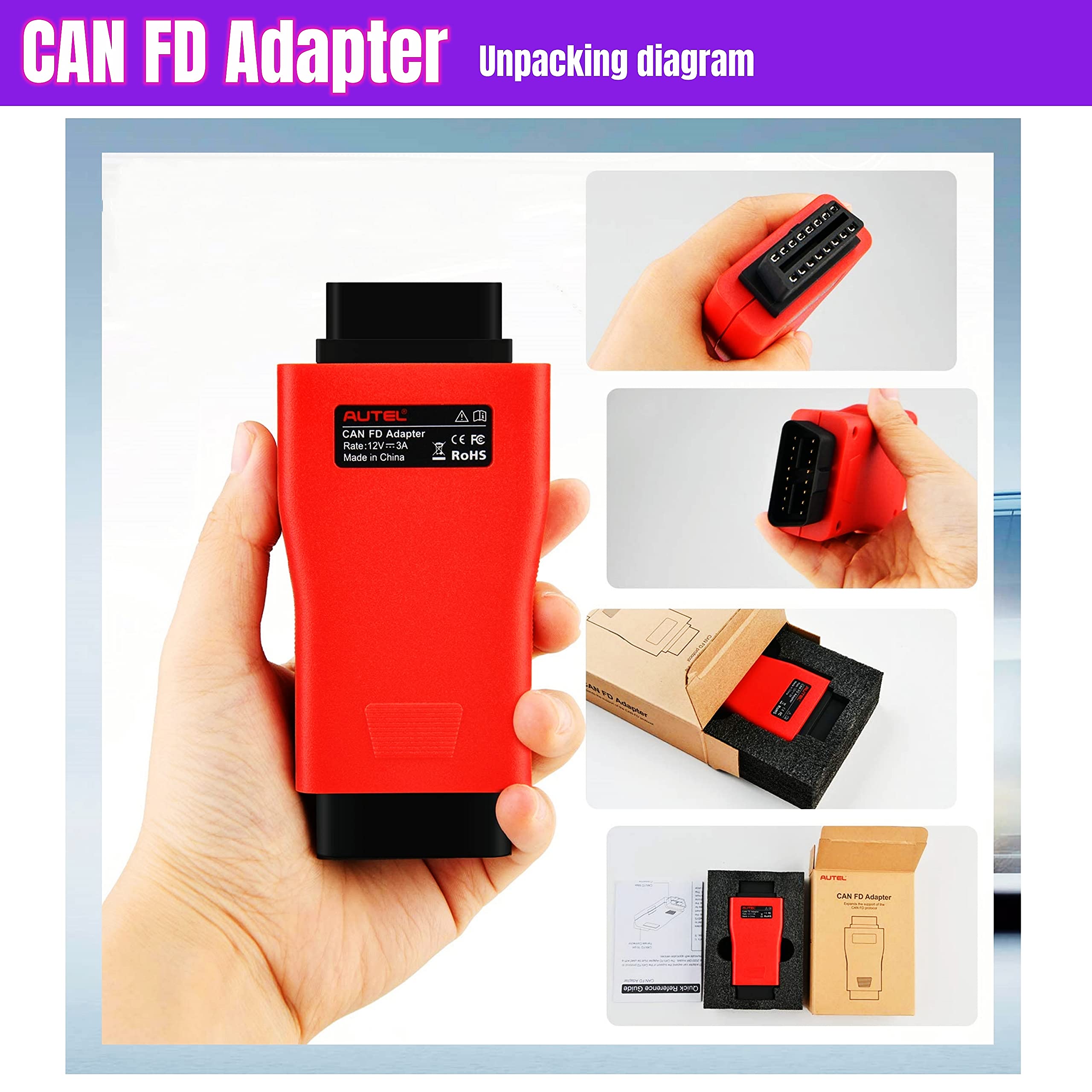 Adaptador de Protocolo CAN FD Autel, Compatible con Escáner - Imagen 8