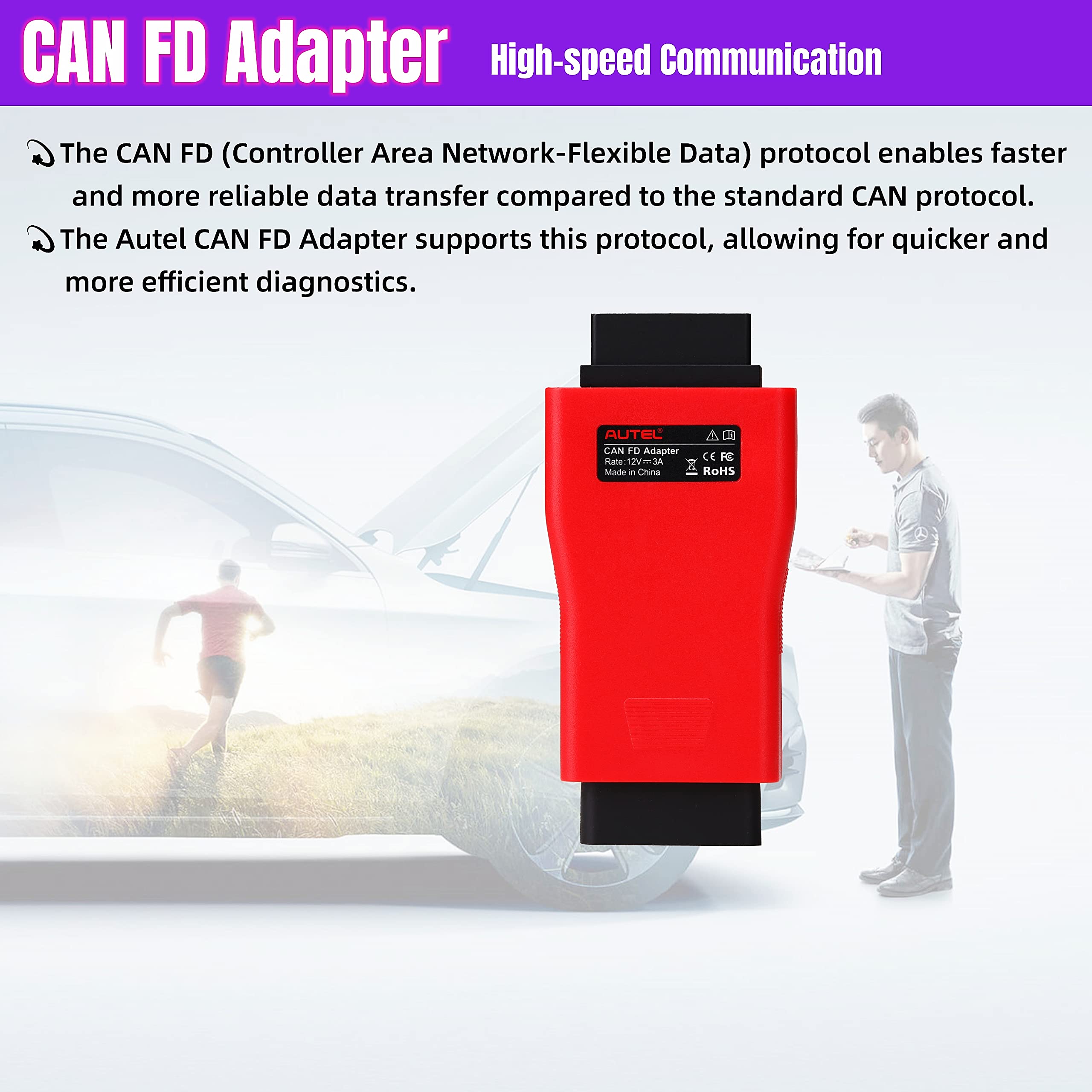 Adaptador de Protocolo CAN FD Autel, Compatible con Escáner - Imagen 6