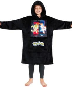 Manta con Capucha Pokemon Pikachu para Niños, Manta de