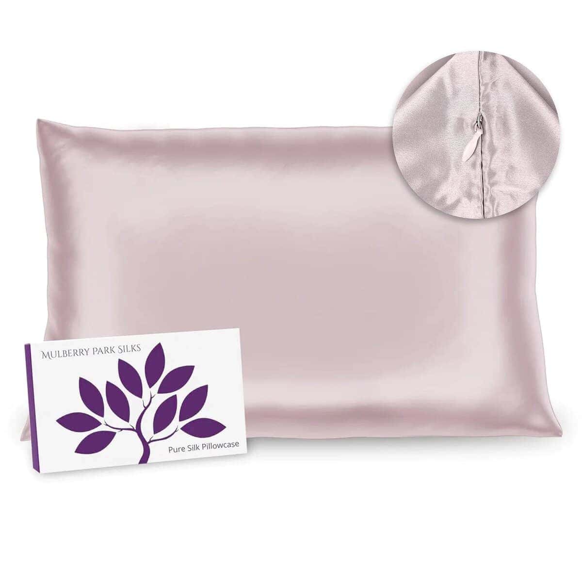 Funda de Almohada de Seda 100% Mulberry Park -Rosa - Imagen 7