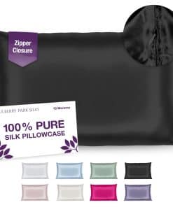 Funda de Almohada de Seda 100% Mulberry Park -Negro