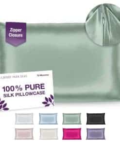 Funda de Almohada de Seda 100% Mulberry Park -Verde