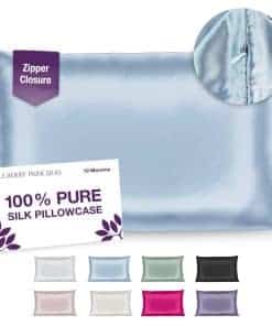 Funda de almohada de seda 100% Mulberry Park -Azul