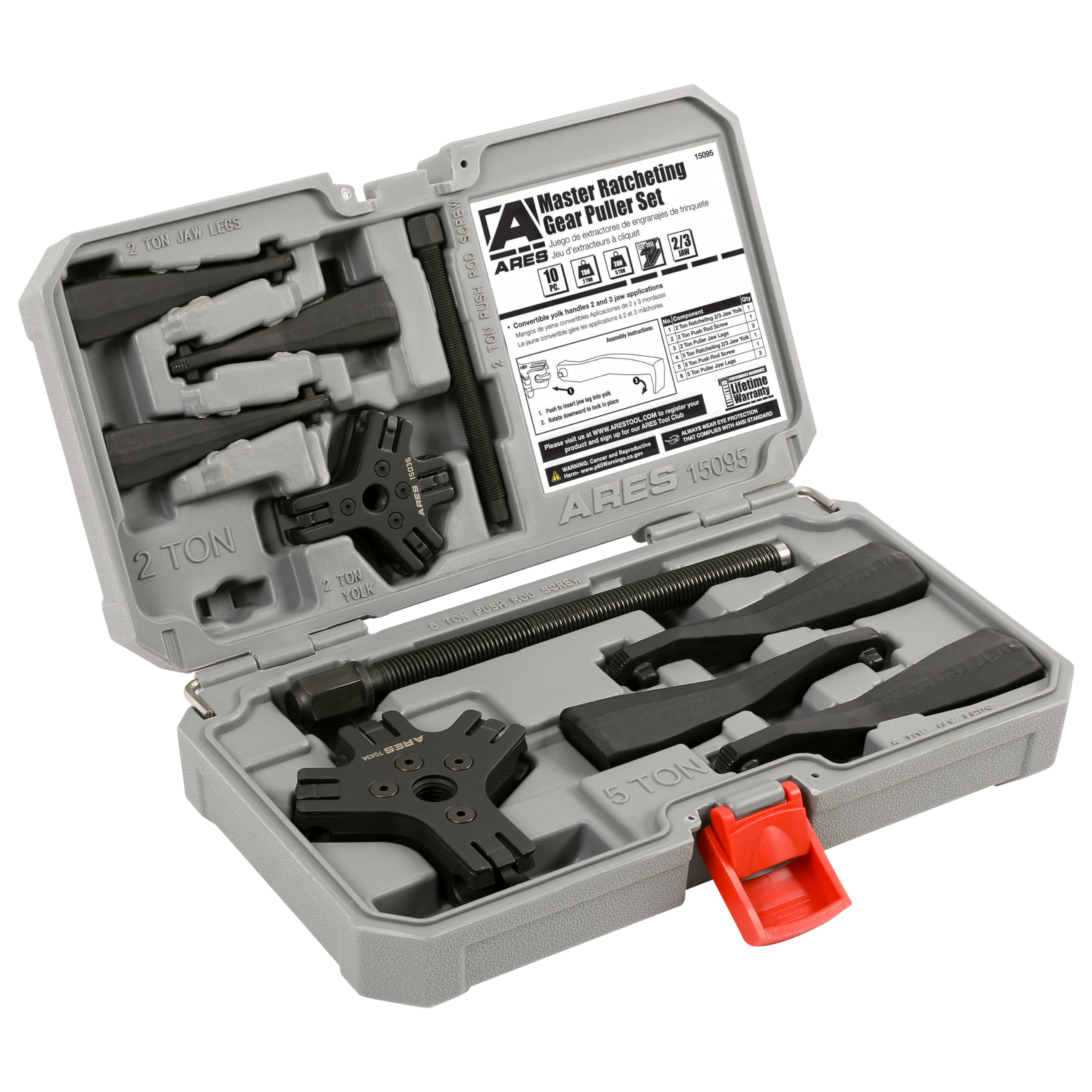 ARES 15095 - Juego maestro de extractores de engranajes con - Imagen 9