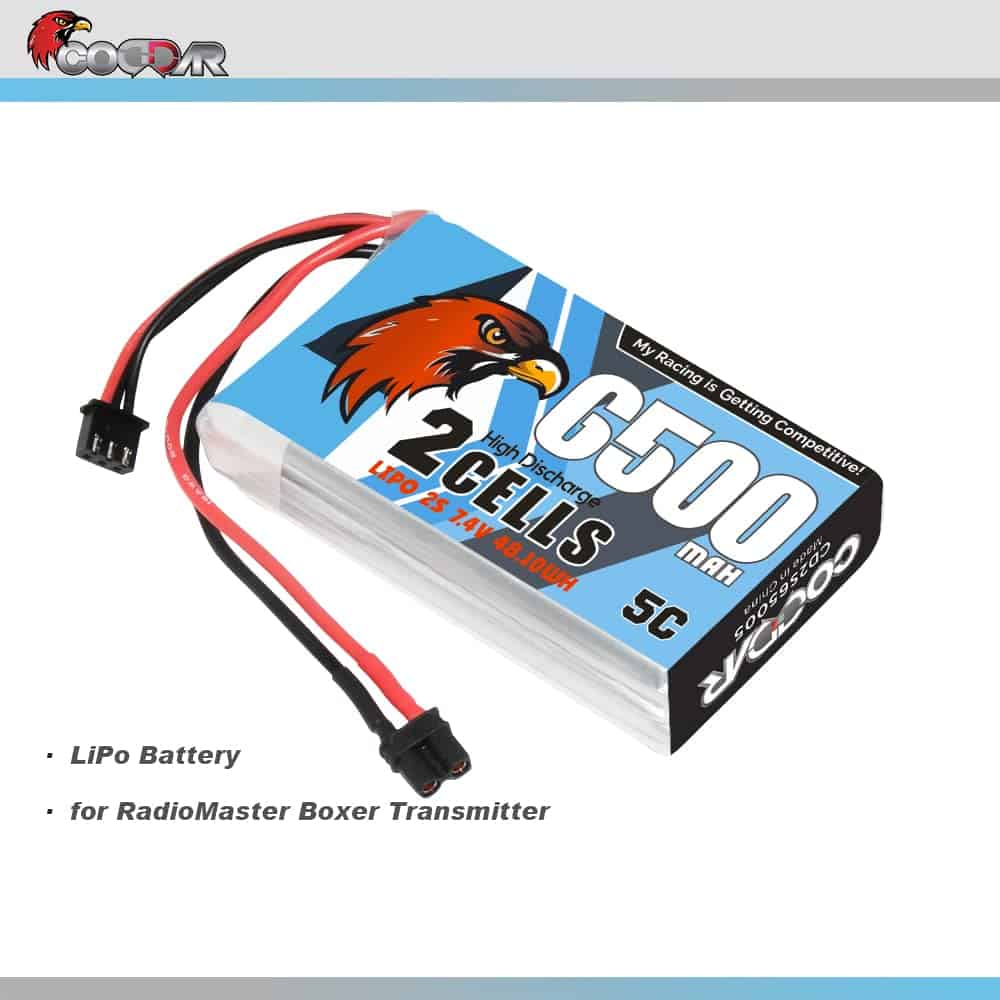 Batería LiPo CODDAR 6500mAh 2S 7.4V 5C con Conector XT30 - Imagen 3