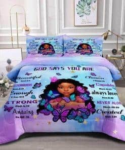 CKOU CCOO Juego de Edredón de niña negra Mágica para niños