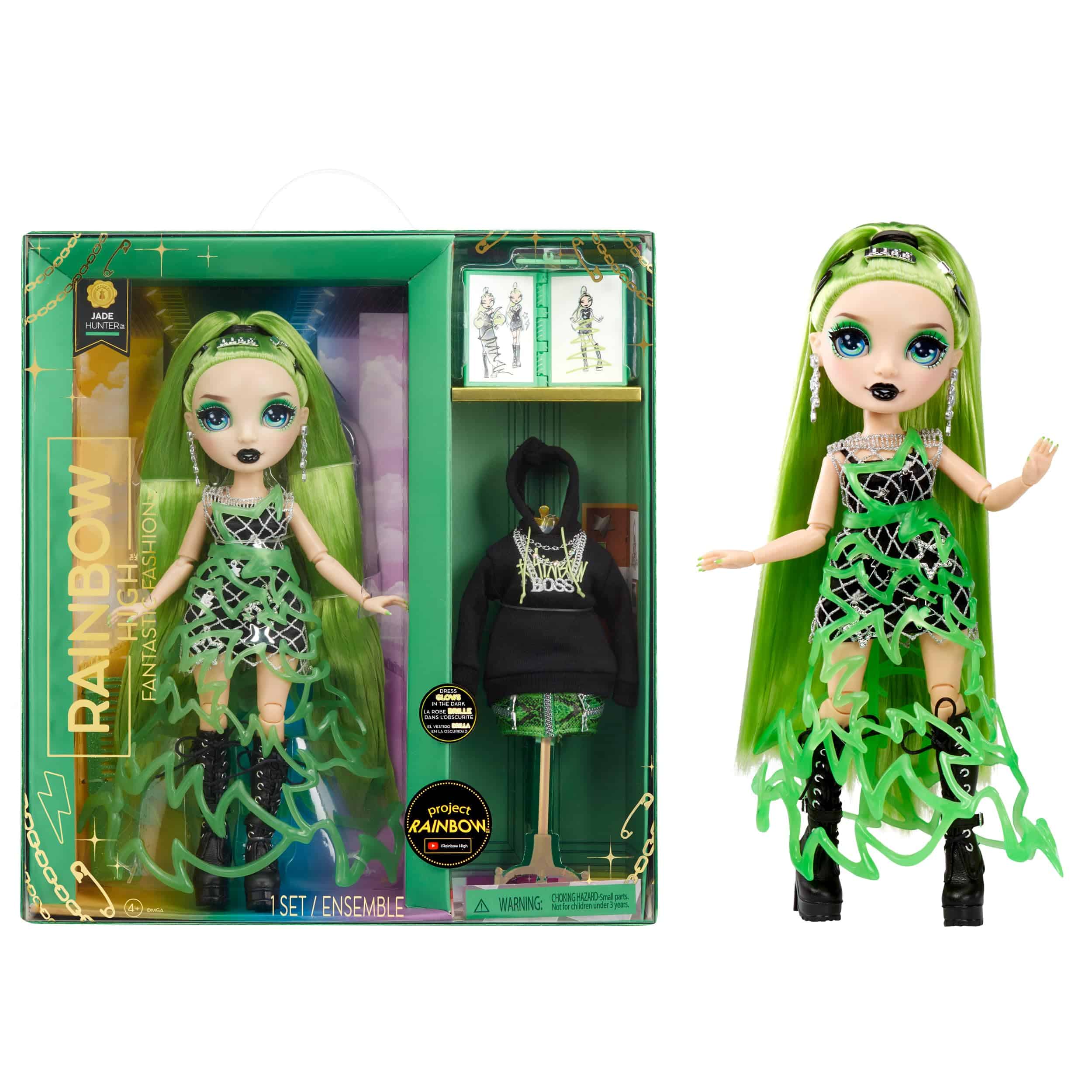 Rainbow High Fantastic Fashion Jade Hunter - Muñeca de Moda