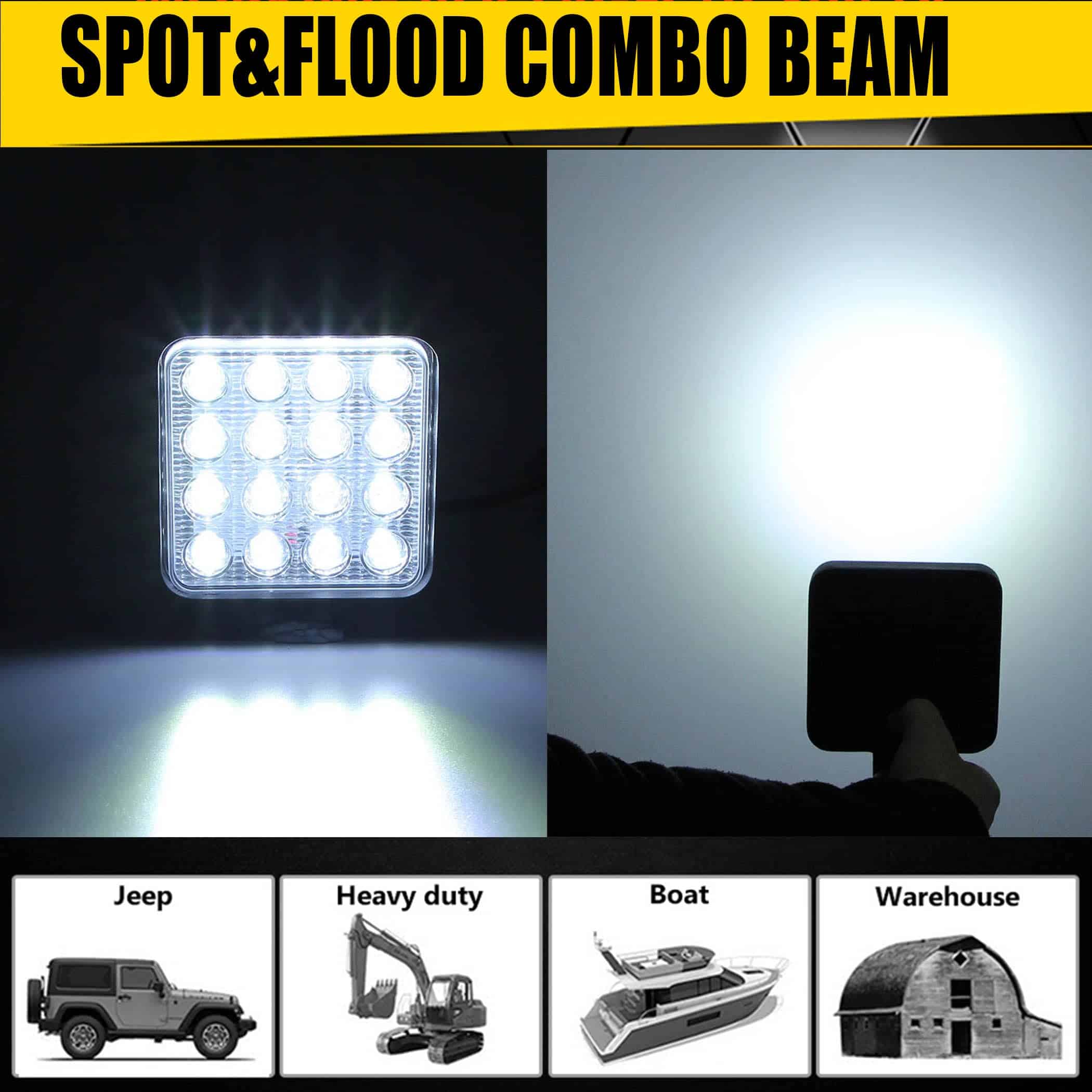 MUVKQC 48W Luces LED de Trabajo para Camión, 10PCS 4.5 - Imagen 8