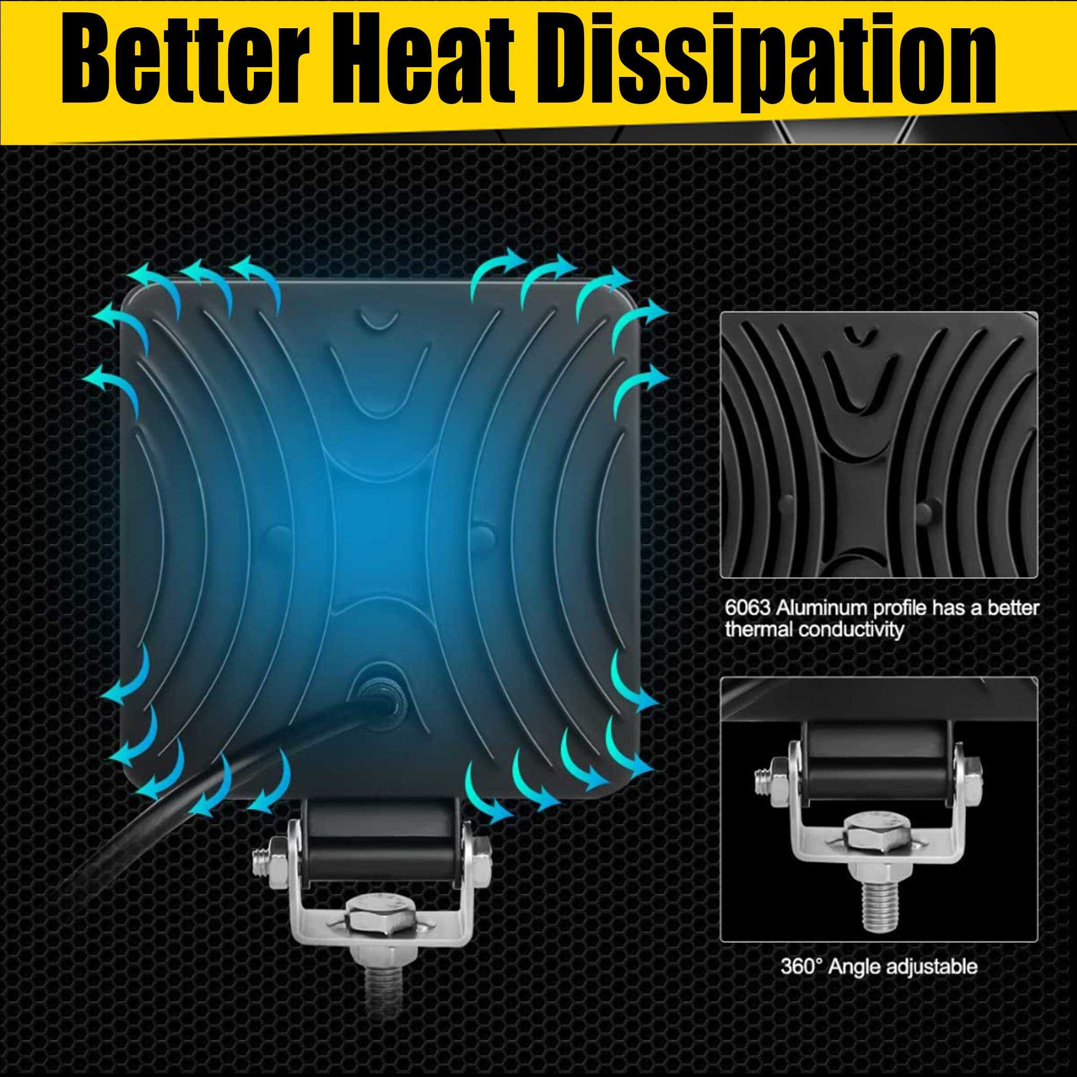 MUVKQC 48W Luces LED de Trabajo para Camión, 10PCS 4.5 - Imagen 7