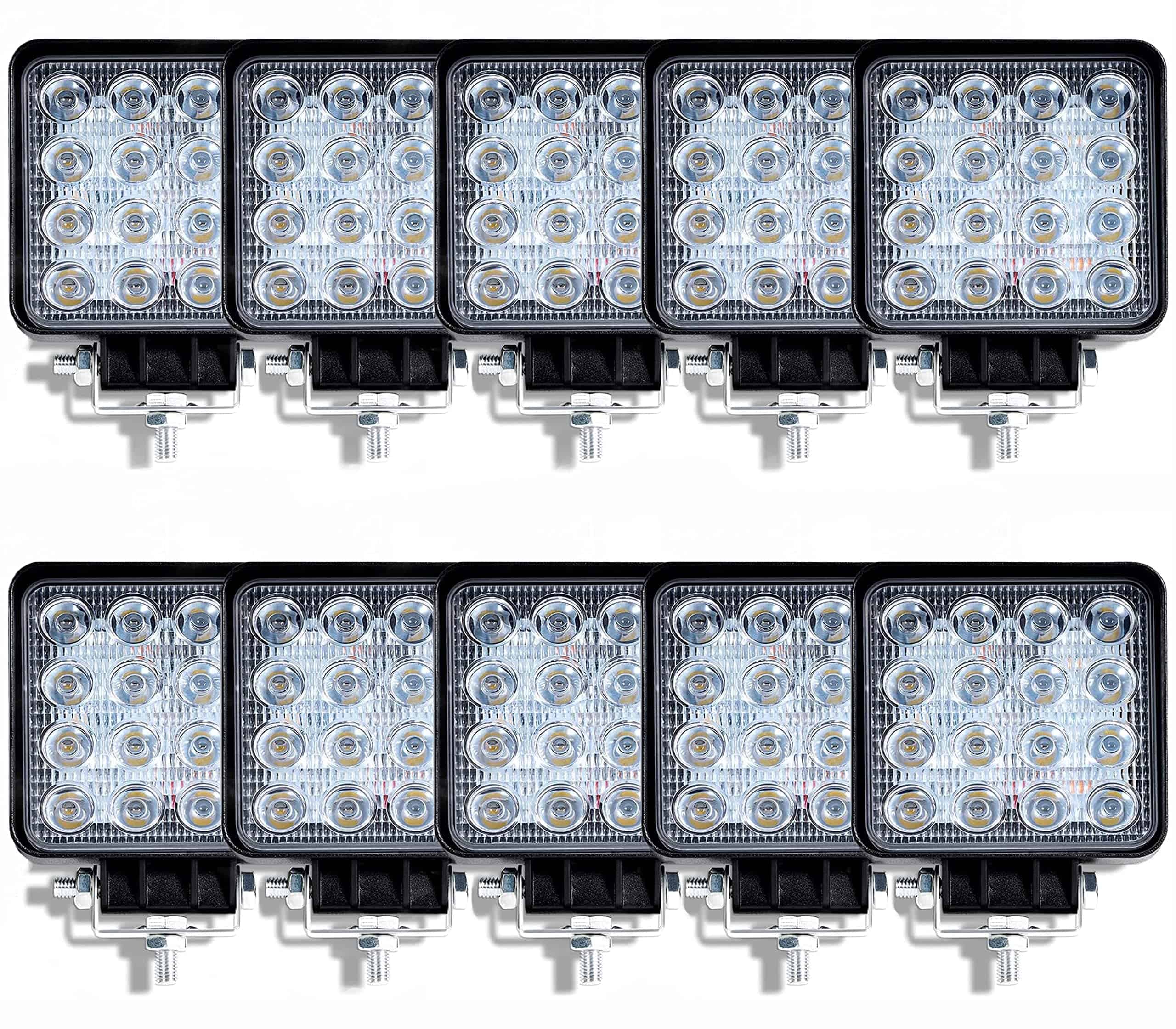 MUVKQC 48W Luces LED de Trabajo para Camión, 10PCS 4.5
