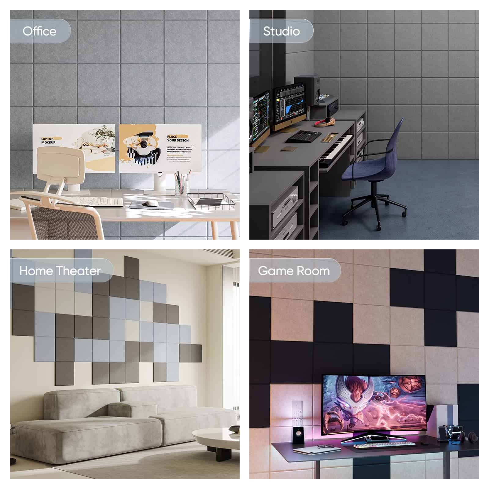 Berlai 15 Paquete de Paneles Acústicos Autoadhesivos - Imagen 7