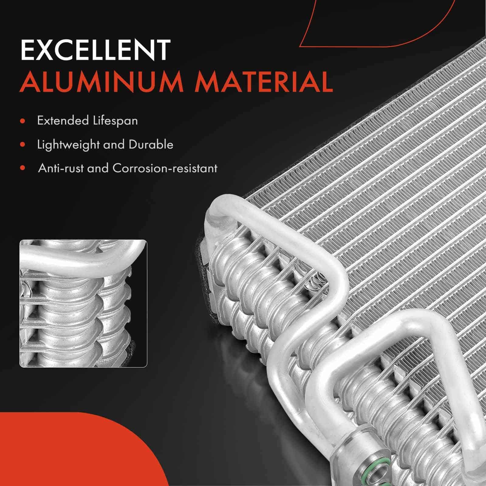 Núcleo del evaporador de A/C delantero A-Premium compatible - Imagen 4