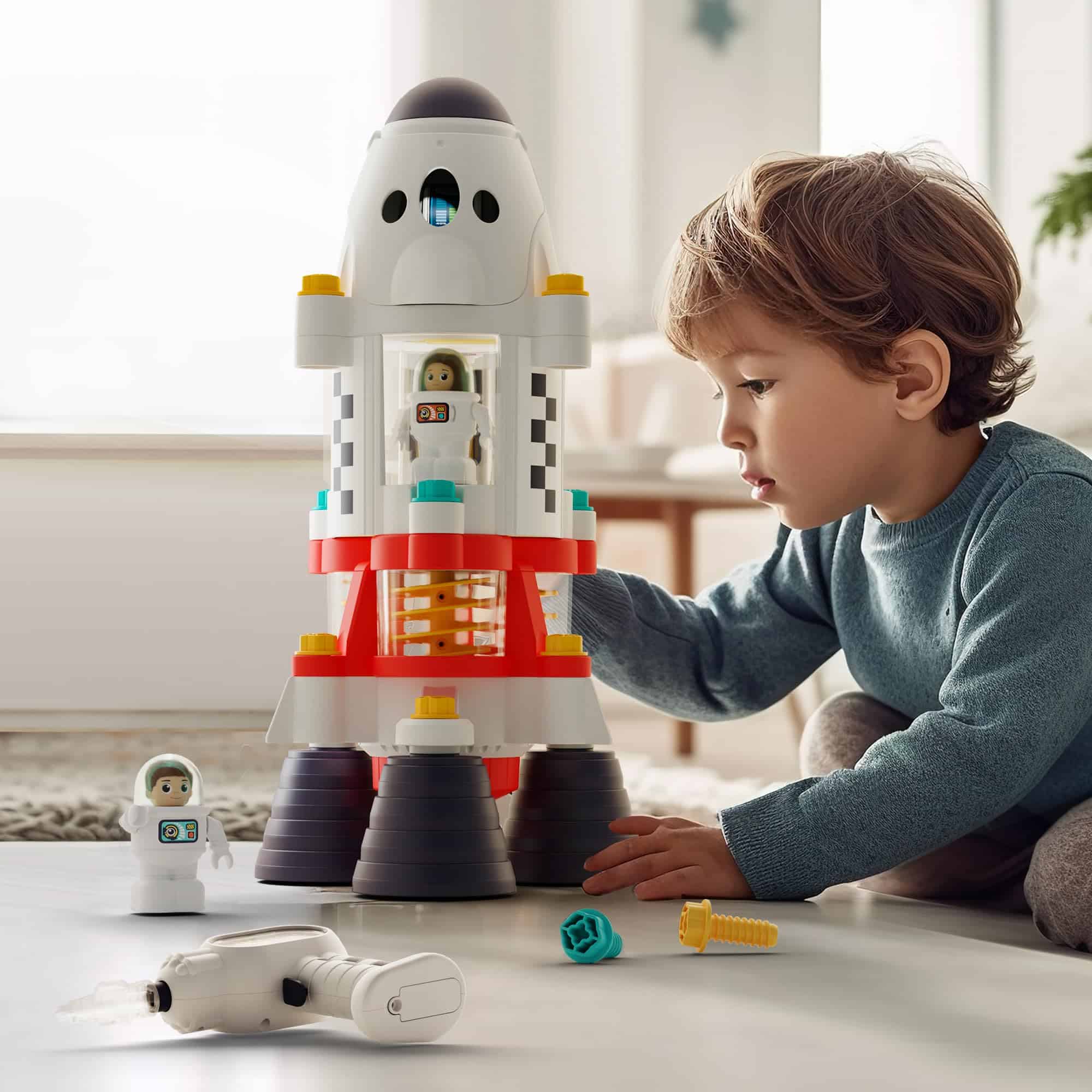 iPlay, iLearn Cohete Espacial Juguete, Set de Juego de Nave