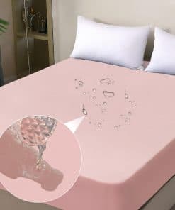 Protector de Colchón Impermeable King, -Rosado