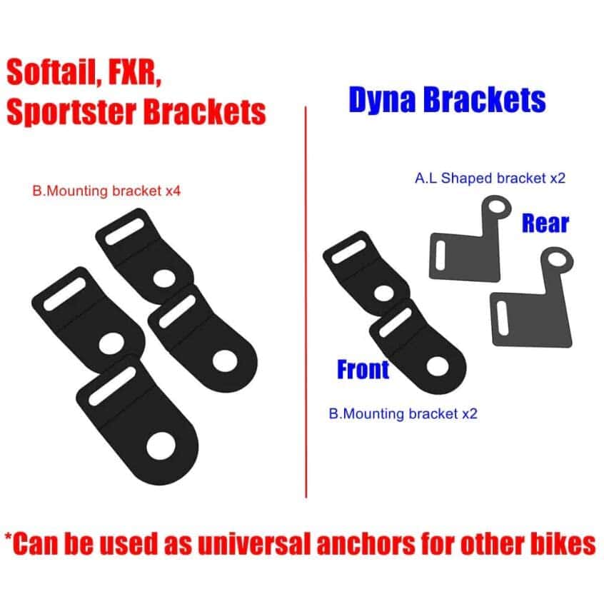 Bolsas de Sillín Universales FVMOTO para Harley Softail - Imagen 6