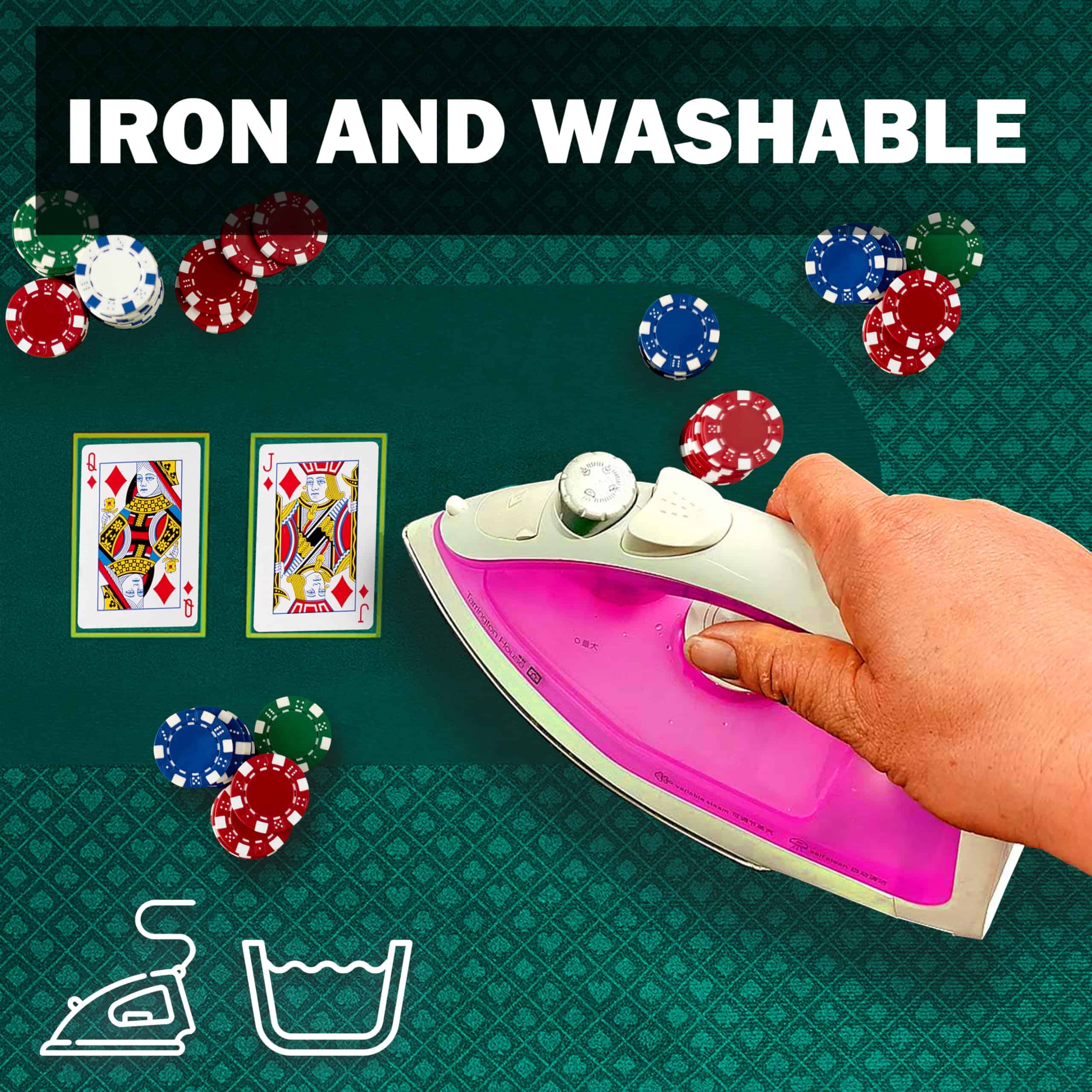 Tapete de póker Texas Holdem de 36x72 pulgadas y tapete de - Imagen 4