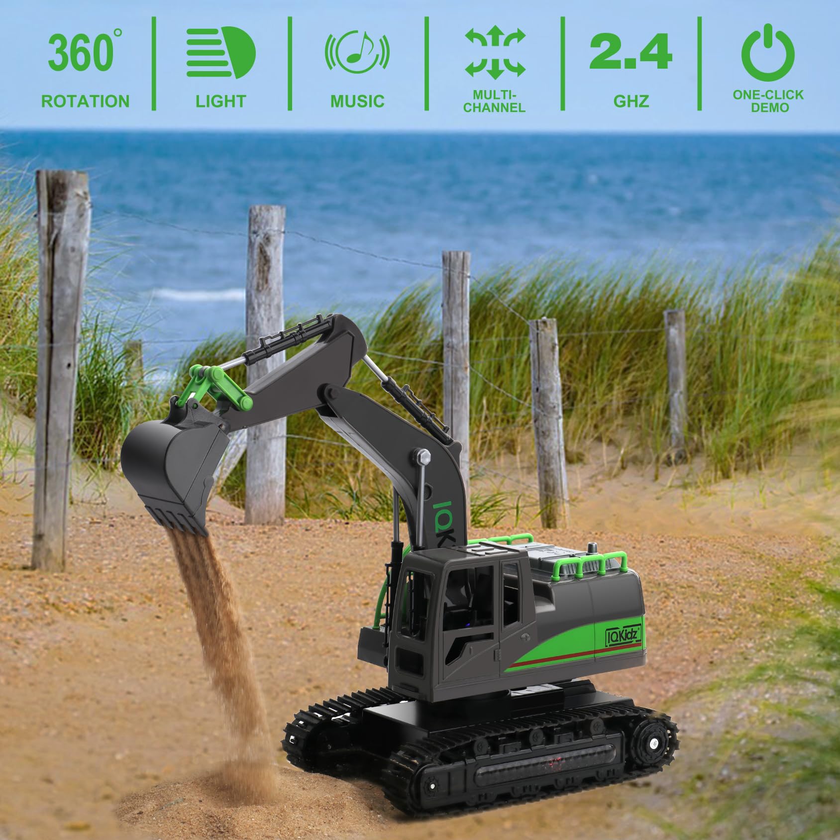 Excavadora de Control Remoto IQKidz para Niños de 4 a 7 - Imagen 4