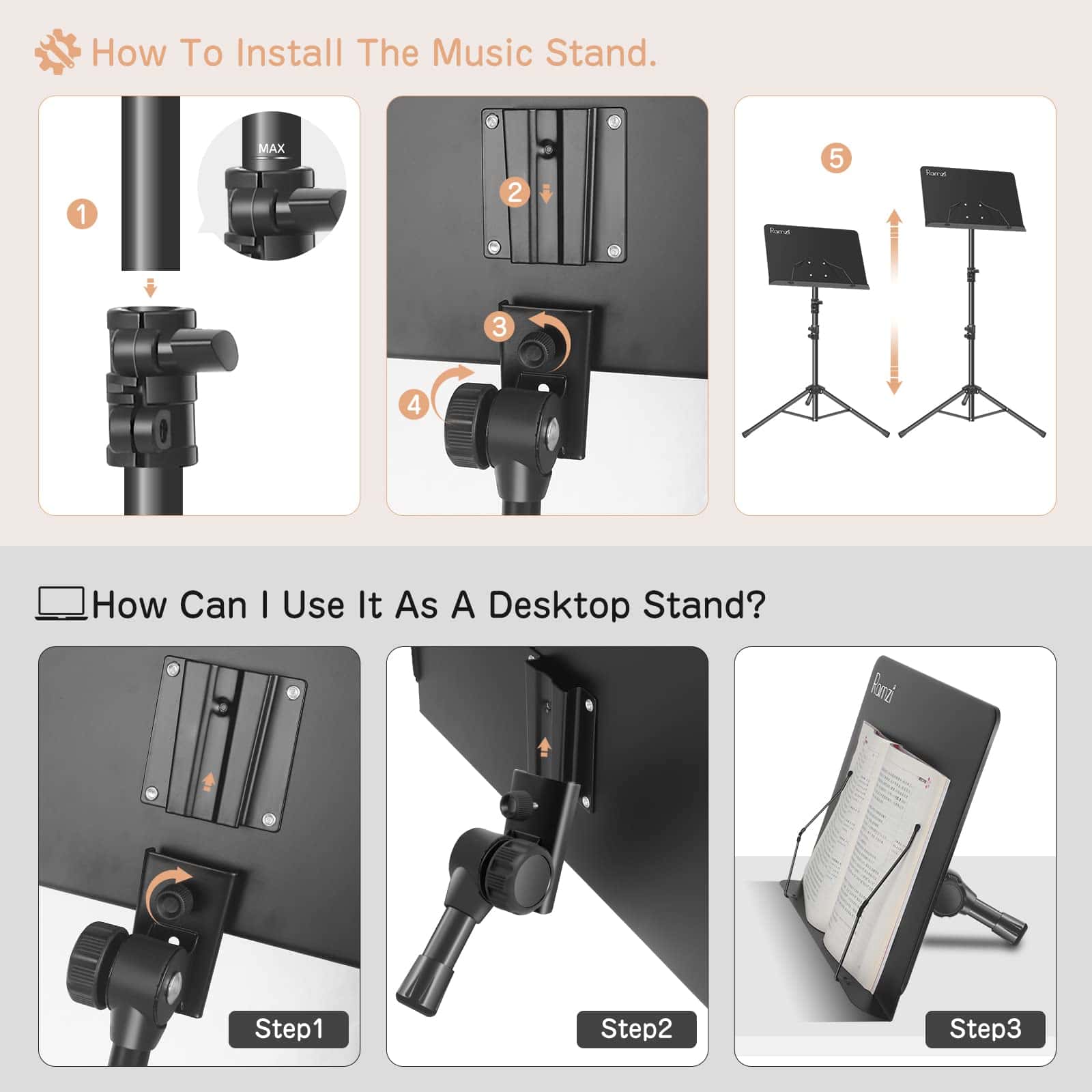 Soporte de partituras de música, soporte de partituras - Imagen 6