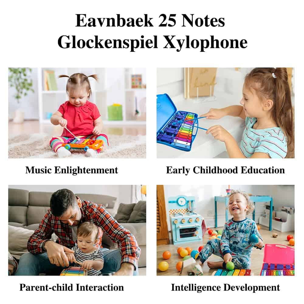 Xilófono Eavnbaek de 25 Notas, Glockenspiel Xilófono para - Imagen 7