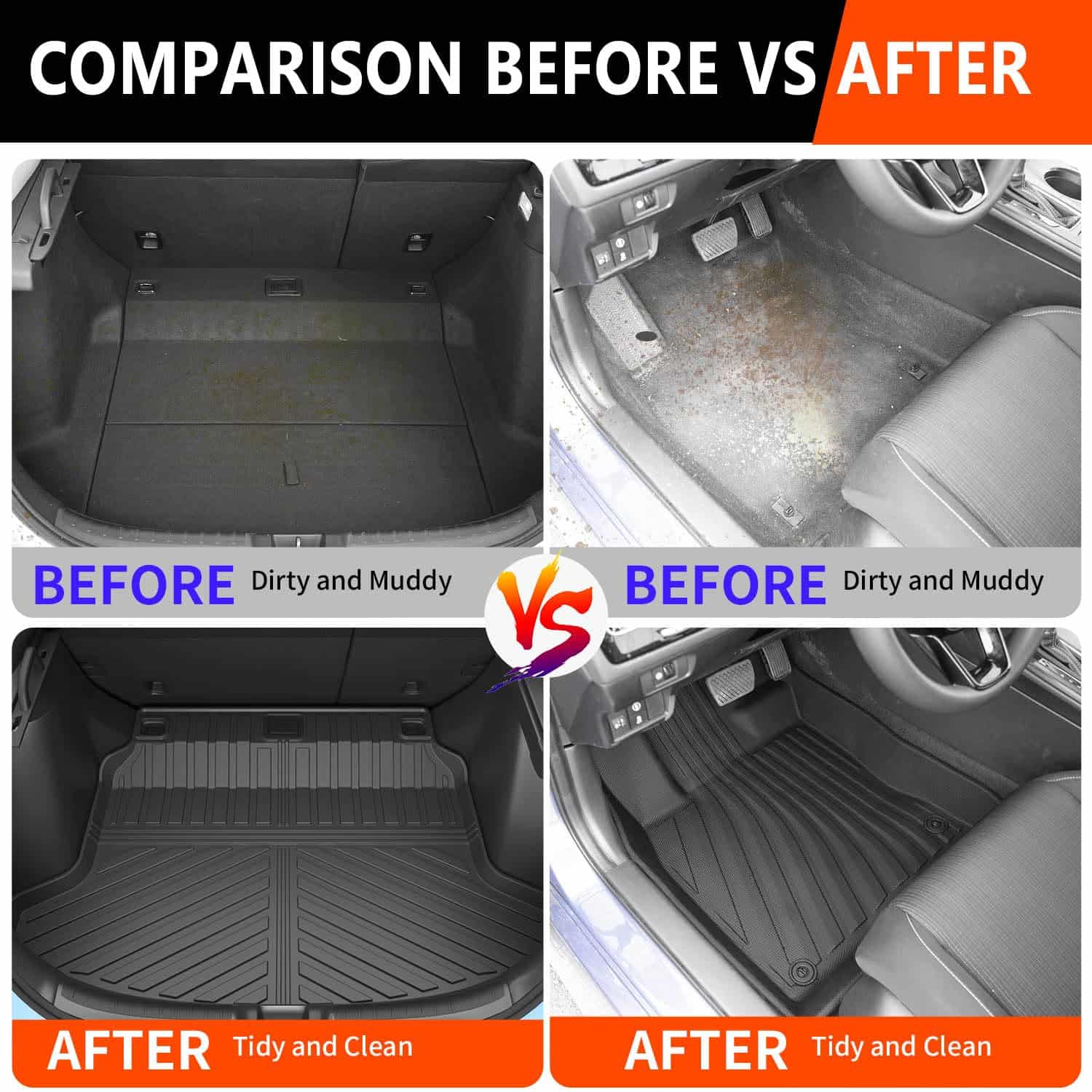 Tapete para piso powoq Compatible con Honda Civic Hatchback - Imagen 4