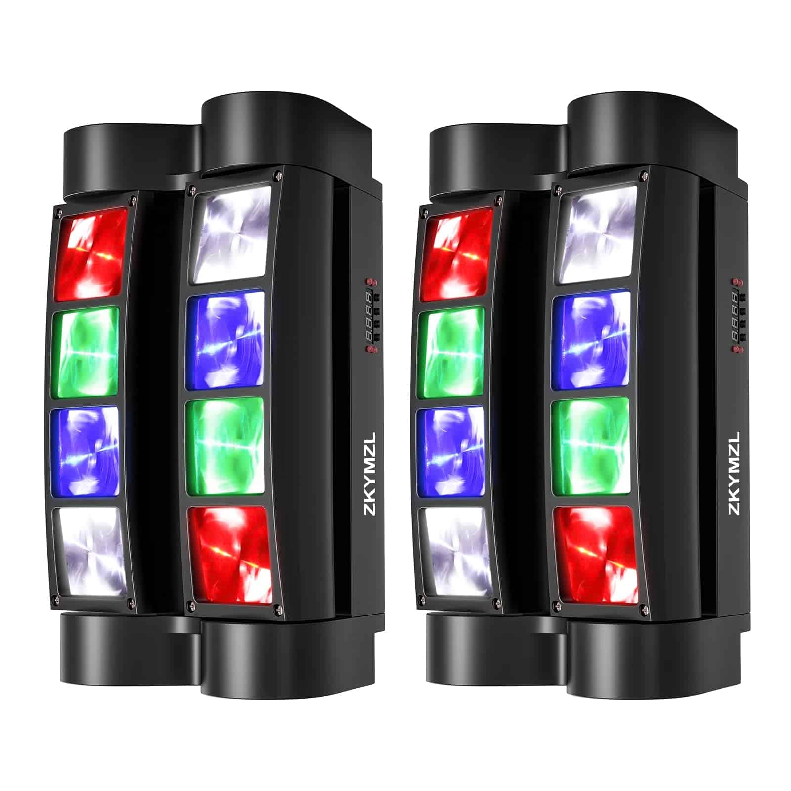 Luces DJ de Cabeza Móvil Araña LED Beam RGBW Activadas por
