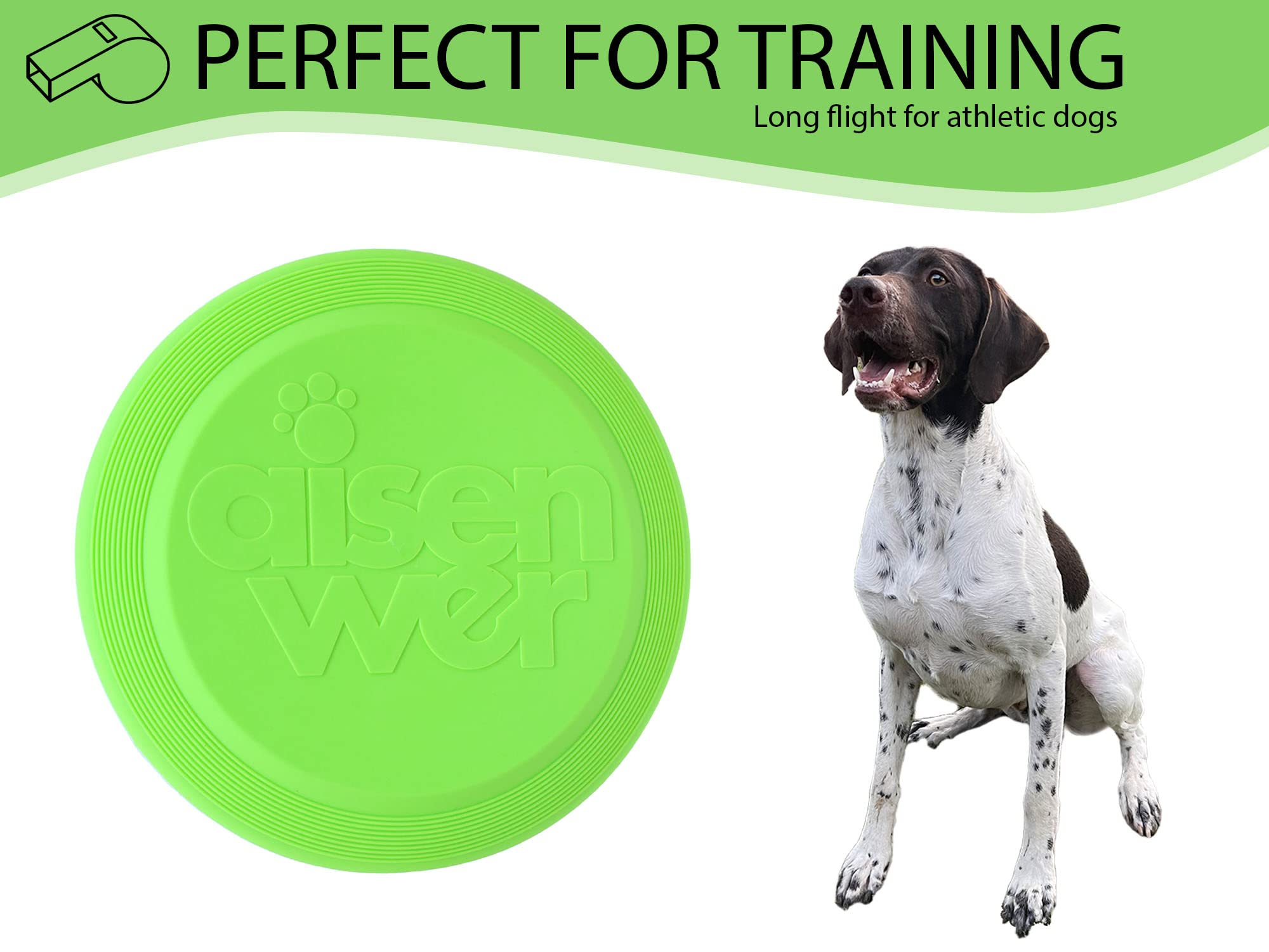 Frisbee Flyer Verde - Frisbee resistente y de alto vuelo, - Imagen 4