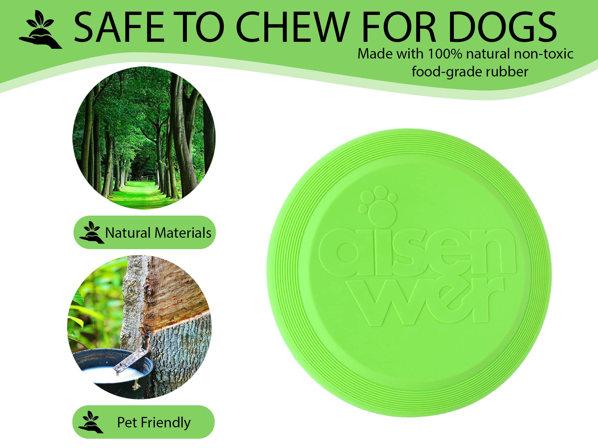 Frisbee Flyer Verde - Frisbee resistente y de alto vuelo, - Imagen 5