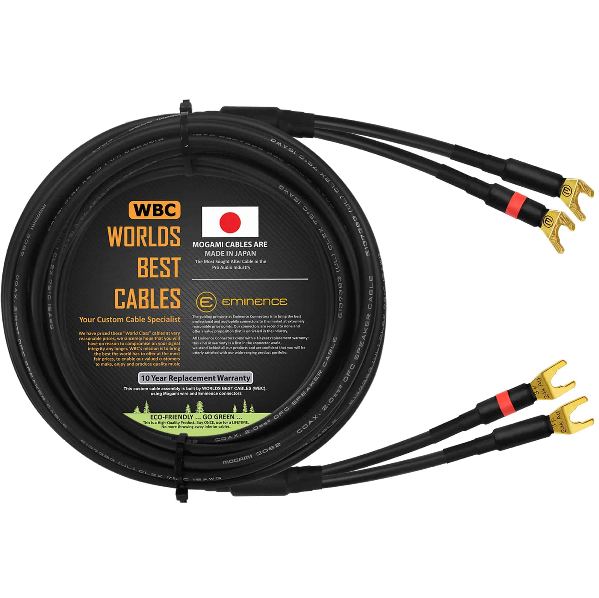 Cable de altavoz único para canal central - 25 pies -