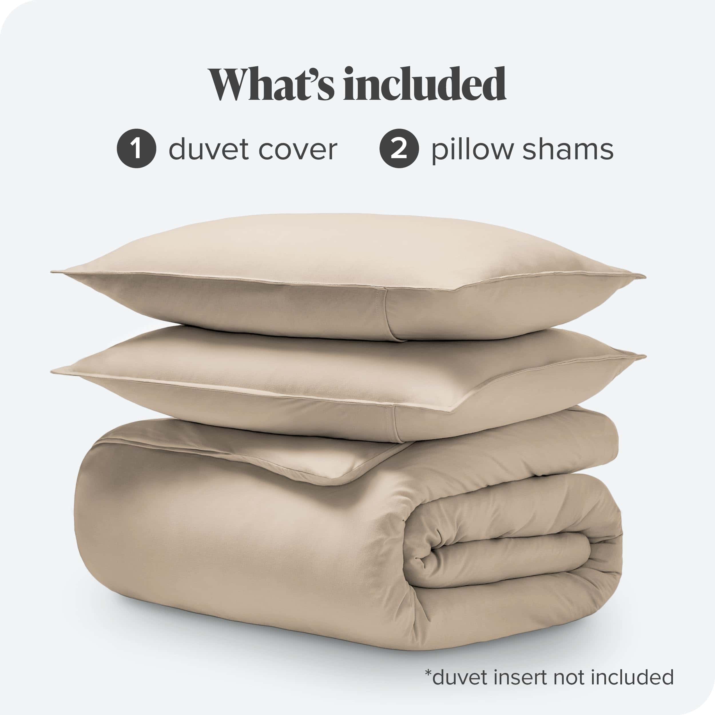 Juego de funda de edredón de algodón orgánico -Arena - Imagen 8