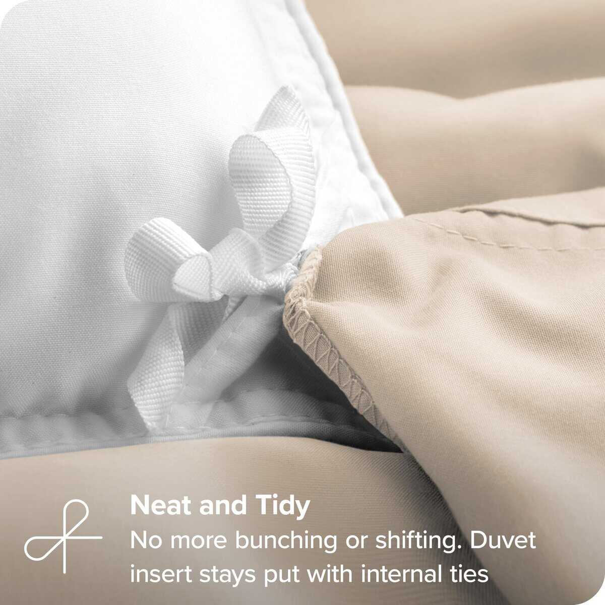 Juego de funda de edredón de algodón orgánico -Arena - Imagen 6