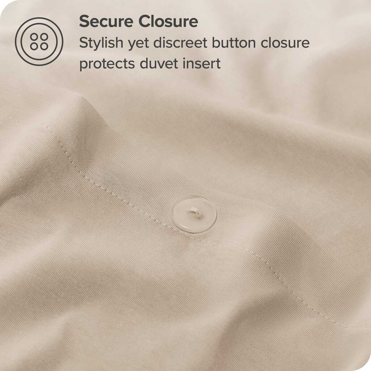 Juego de funda de edredón de algodón orgánico -Arena - Imagen 5