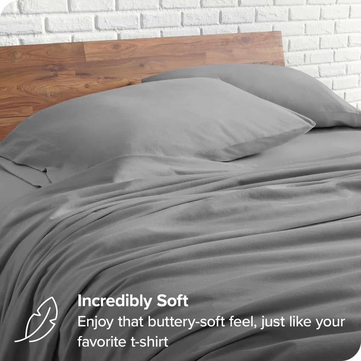 Juego de sábanas 100% algodón orgánico Bare -Gris Claro - Imagen 4
