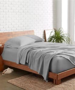 Juego de sábanas 100% algodón orgánico Bare -Gris Claro