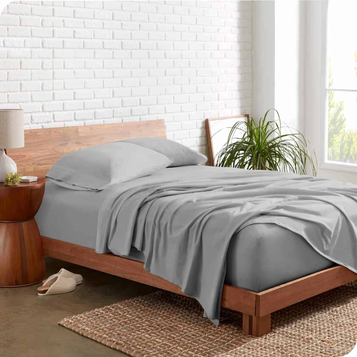 Juego de sábanas 100% algodón orgánico Bare -Gris Claro