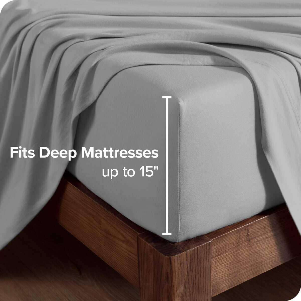 Juego de sábanas 100% algodón orgánico Bare -Gris Claro - Imagen 3