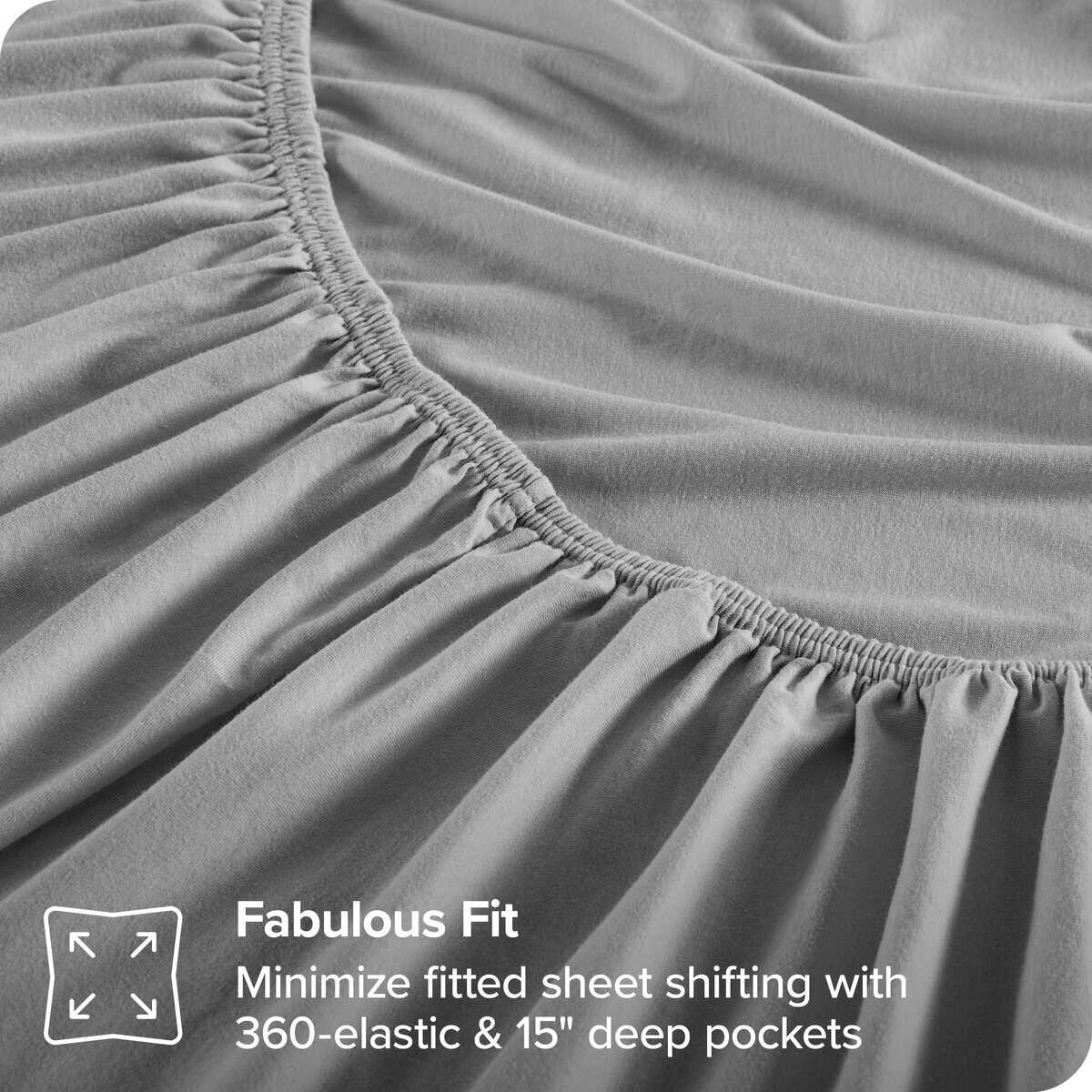 Juego de sábanas 100% algodón orgánico Bare -Gris Claro - Imagen 7