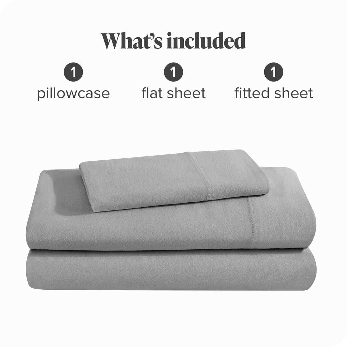Juego de sábanas 100% algodón orgánico Bare -Gris Claro - Imagen 8