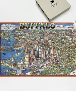 Rompecabezas de mapa de Buffalo de 1982 de 1000 piezas para