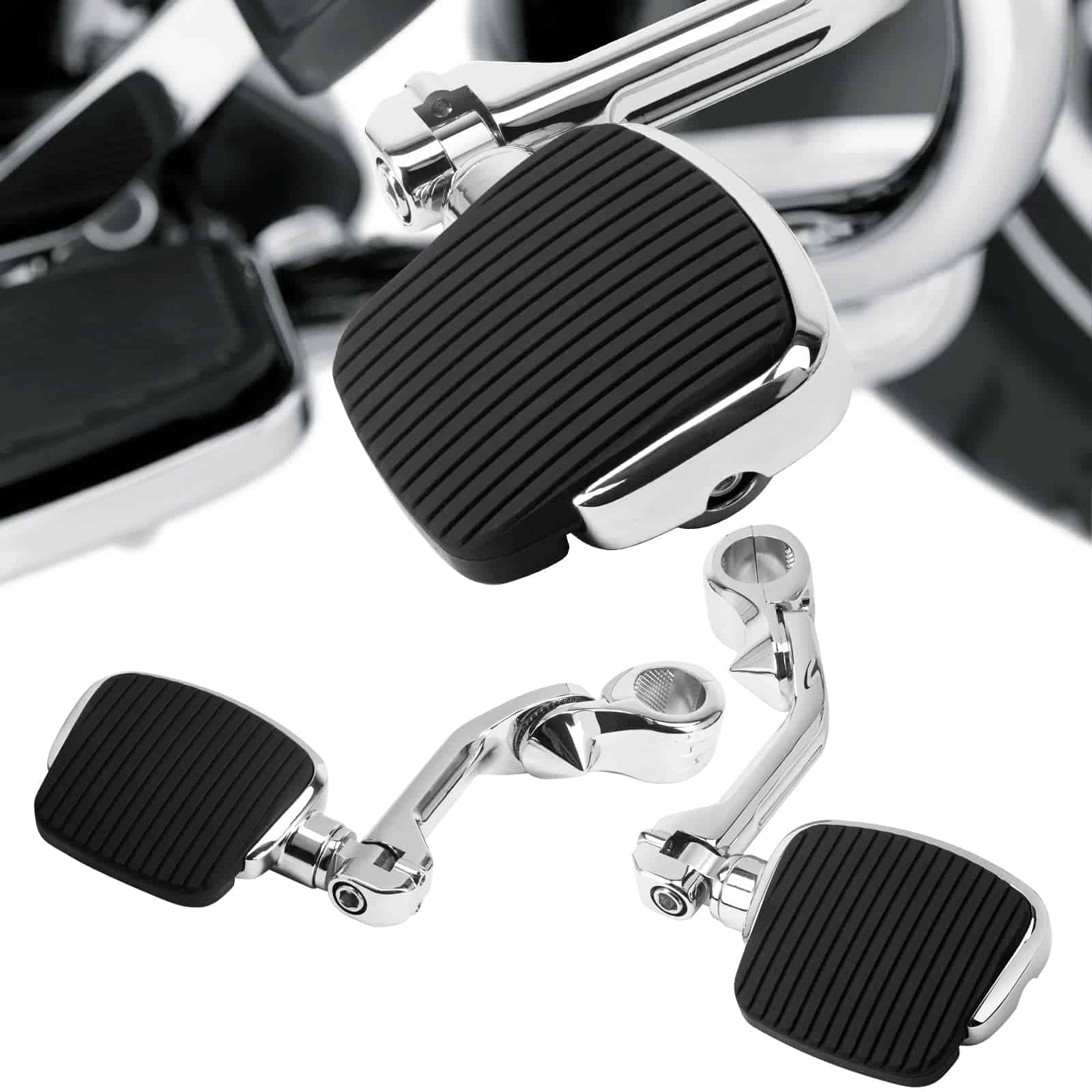 Kit de Soportes de Piso Ajustables en Ángulo Largo de 1.25"