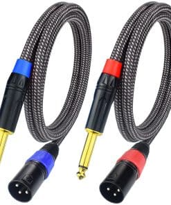 Cable de micrófono TS XLR desbalanceado de 1/4" a macho