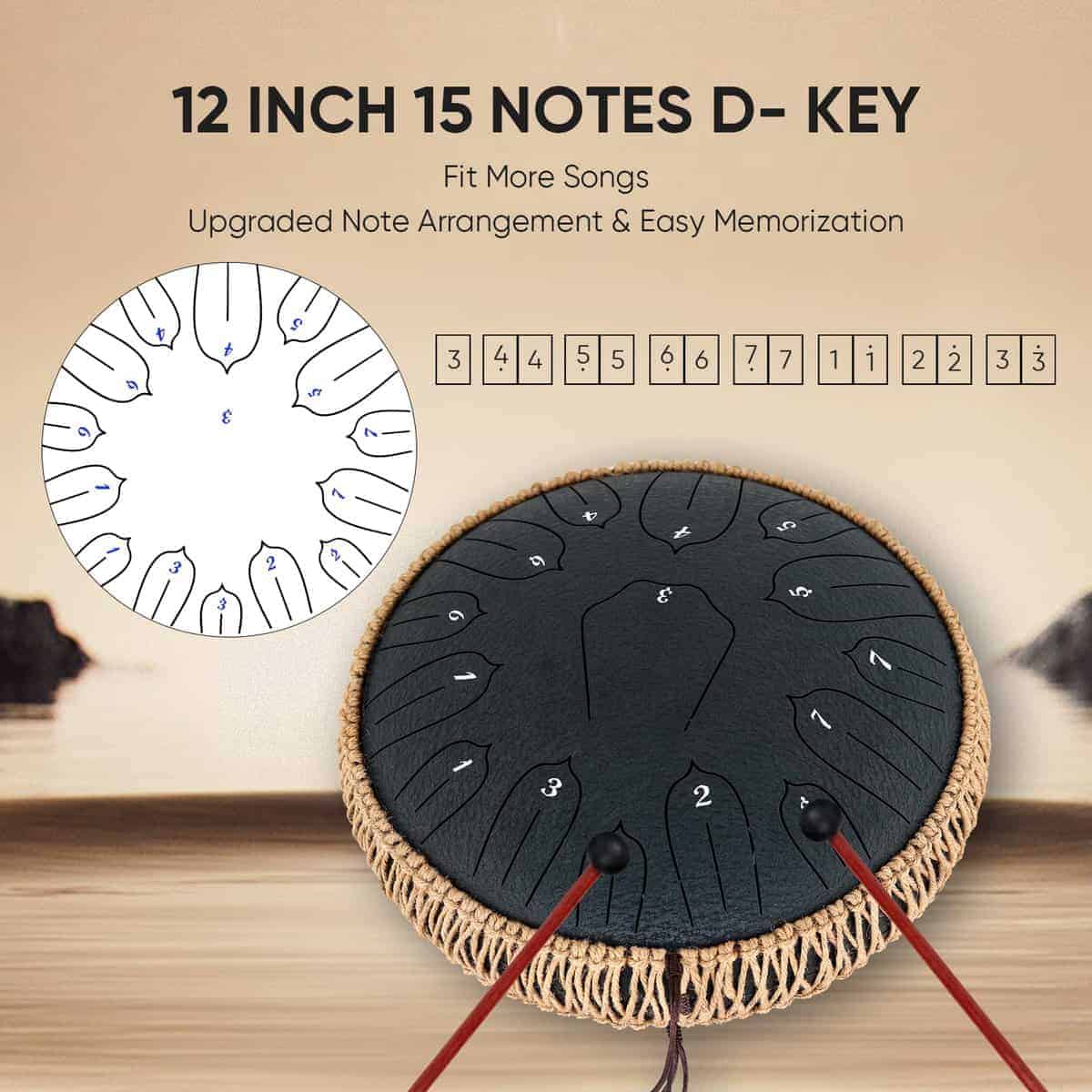Steel Tongue Drum for Adults: Instrumento Musical Juego de - Imagen 4